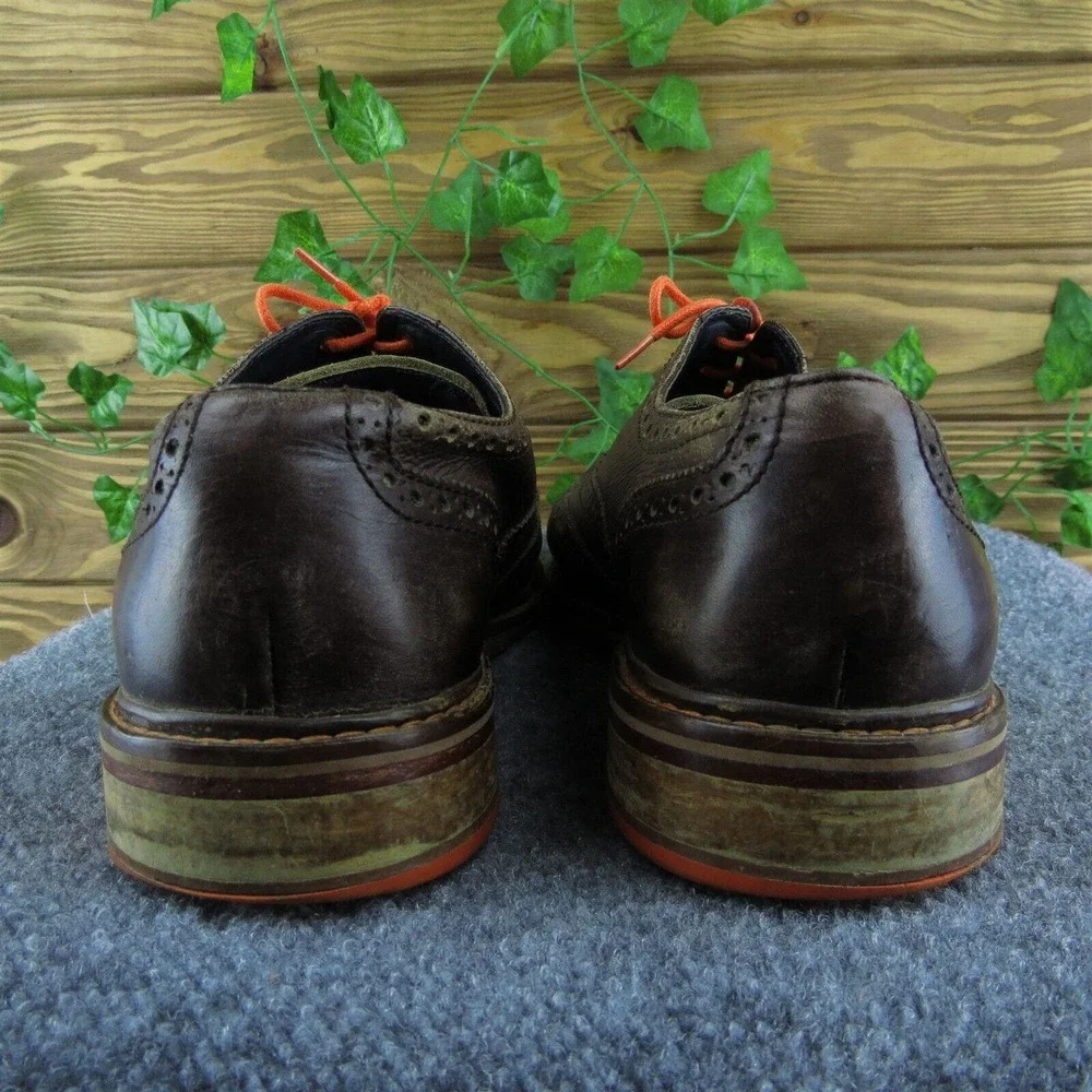 Cole Haan Men Brogues Shoes Brown Leather Lace Up Size 11.5‎ Medium